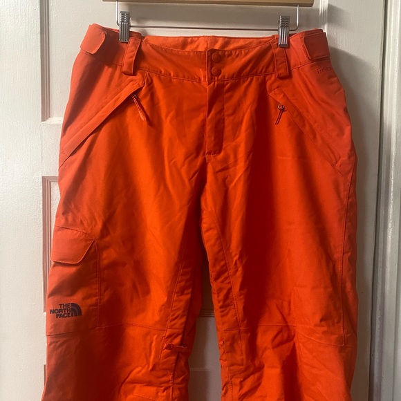 The North Face Women's Hyvent Bright Orange Snow Pants - Picture 1 of 11